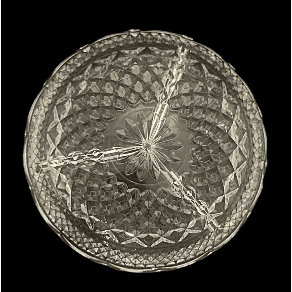 Anchor Hocking Wexford Clear Glass Divided 3 Section Relish Dish 8 1/2" - Picture 6 of 6